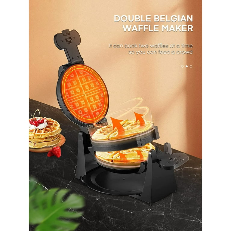Double Flip Belgian Waffle Maker 