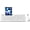 White, variant on Marvo Wireless Keyboard and Mouse Combo, 2.4G, Low Profile, Fluid Precise, Quiet, Tablet Holder,Black