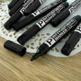 thumbnail image 3 of Daruoand 10pcs Permanent Marker Pens Bullet Tip Markers Waterproof Black Marker Set Non-fading Paint Pens Works on Plastic Wood Stone Metal Glass for Doodling Marking Writing, 3 of 9