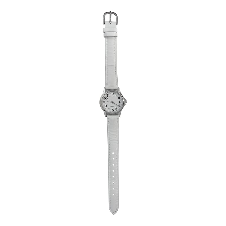 Time and Tru Adult Female Analog Watch in White PU Leather  display picture 1