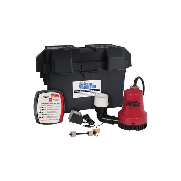 The Basement Watchdog BWE Backup Sump Pump 1/4 HP 2,000 gph Thermoplastic Dual Reed Battery
