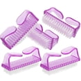thumbnail image 3 of Purple Nail Dust Manicure Brush for Cleaning 5Pcs Nail Cleaning Tools, 3 of 5