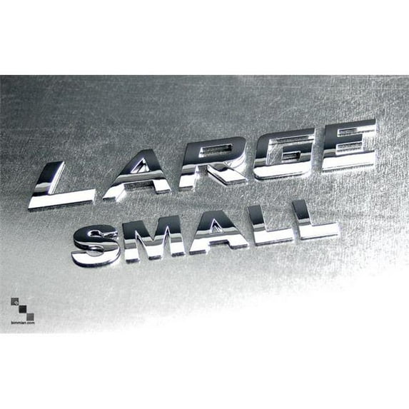 Bimmian LTRAAASST Custom Vehicle Emblems 0.87 in. Tall, Standard Chrome Finish - Trademark Symbol