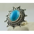 thumbnail image 4 of Navya Craft Turquoise 925 Sterling Silver Handmade Women Statement Ring Size 6.5, 4 of 5