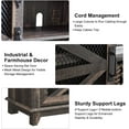 thumbnail image 4 of OKD Farmhouse 58" Wide TV Stand for 65" TV, Entertainment Center with Barn Door and Adjustable Shelves for Living Room, Dark Rustic Oak, 4 of 5