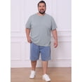 thumbnail image 2 of DARING DIVA Men's 100% Cotton Short Sleeves T-Shirt XL Light Gray, 2 of 7