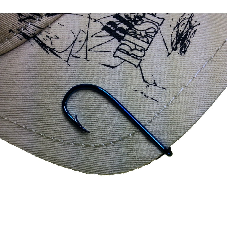 Custom Colored Eagle Claw Hat Fish Hooks for Cap -Set of Two Hat pins- One  Blue and One Silver Hat Hook Money/Tie Clasp 