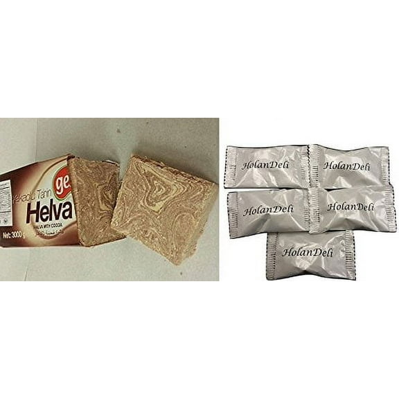 Fresh Marble Chocolate Halva, 1lb loaf. Includes Our Exclusive HolanDeli Chocolate Mints.
