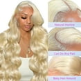 thumbnail image 2 of 40"Body Wave Blonde Wig Human Hair, 13x6 Lace Front Wig Human Hair, 200 Density, 2 of 6