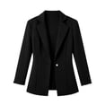 thumbnail image 5 of LEKWK Blazers for Women Business Casual Open Front Long Sleeve Suit Jacket Slim Fit Lapel Collar Elegant Workwear Coat for Office Meeting, 5 of 9