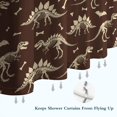 thumbnail image 6 of Brown Cartoon Dinosaurs Fossils Pattern Shower Curtain 72"x84" ,Bathroom Decorative Shower Curtains Set with 12 Hooks,Modern Waterproof Washable Shower Curtain, 6 of 6