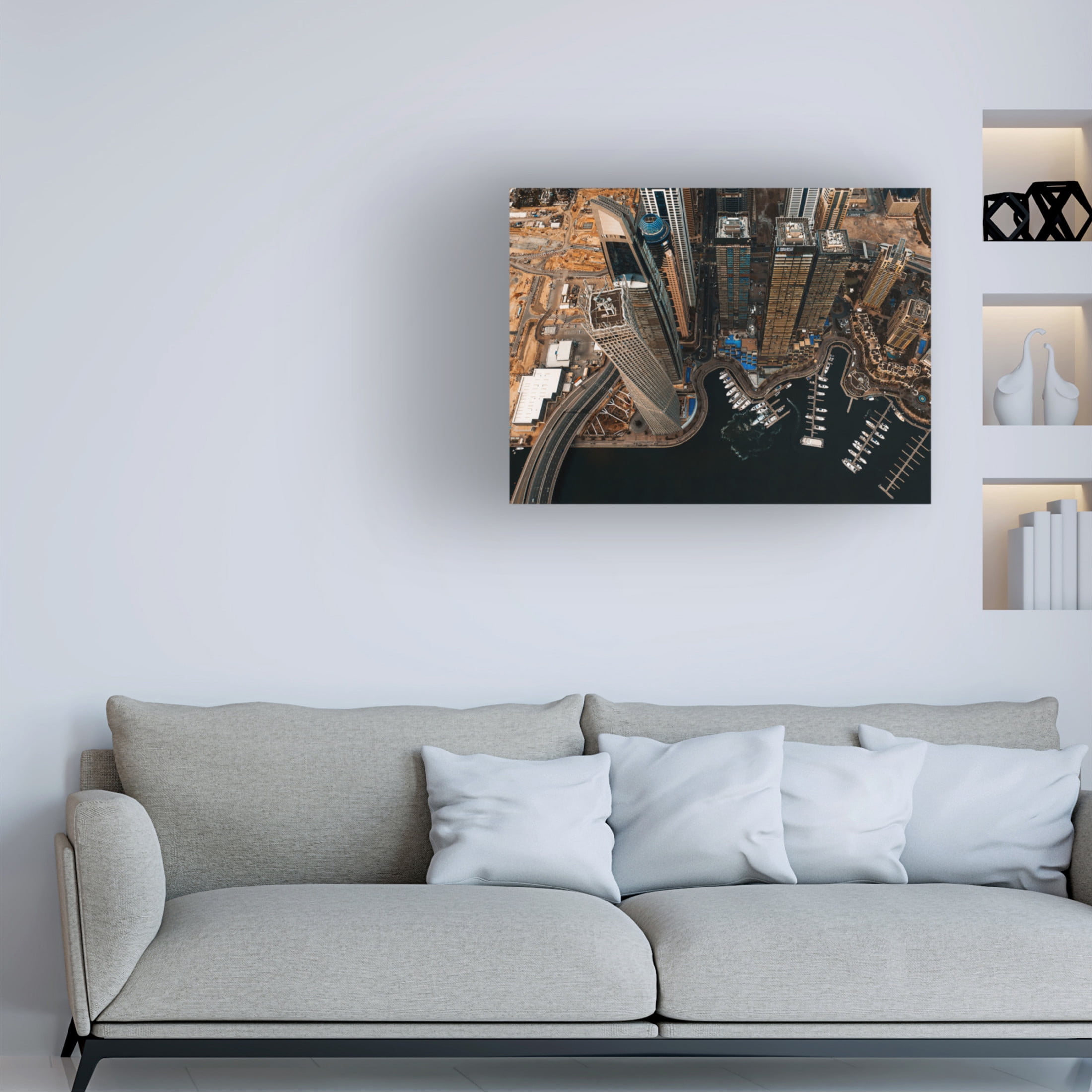 Canvas Wall Art - Carmine Chiriaco 'Jbr Dubai' Wall Art for Living Room, Bedroom, or Office Décor by Trademark Fine Art - 19 x 14 Inches