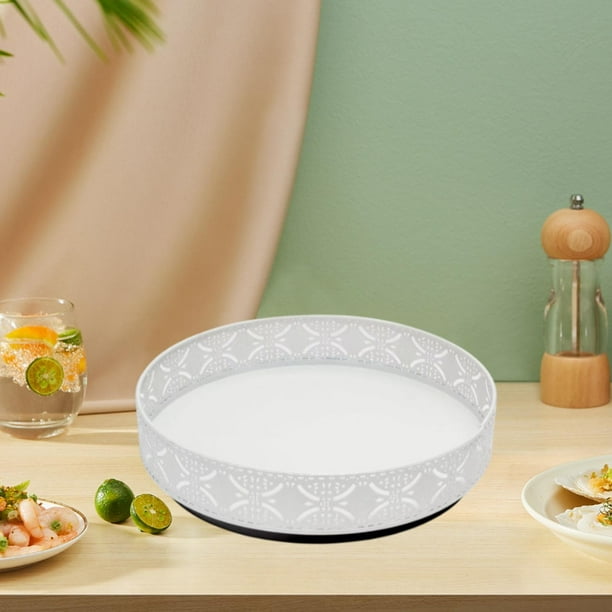 Bandeja giratoria de 1 nivel Macarena organizador de condimentos 25 cm Blanco