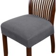 thumbnail image 1 of Dining Chair Seat Cover Stretch Spandex Chair Seat Covers Chair Seat Cushion Slipcovers for Dining Room Kitchen Chairs Removable Chair Seat Covers - Set of 4, Gray, 1 of 8