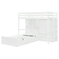 thumbnail image 6 of Twin Bunk Bed with Drawers, Wardrobe, Storage Shelves and Hydraulic Bed,White, 6 of 9
