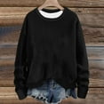 thumbnail image 2 of hotojiny Casual Sweatshirt for Women Long Sleeve Crew Neck Loose Knit Tunic Tops Fall Fashion Clothes, 2 of 5