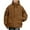 a-Gold471144, variant on Men's Coat Autumn Winter Solid Color Oversized Hooded Parka With Drawstring Long Sleeve Zipper Utility Pockets Warm Coat For Casual Daily Streetwear Activities Cozy Outerwear
