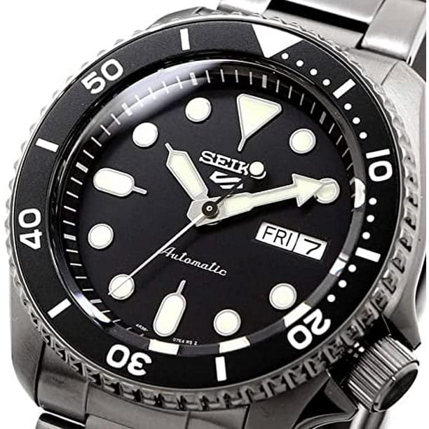 Seiko SRPD65 5 24-Jewel Automatic Watch - Black/Stainless - Walmart.com