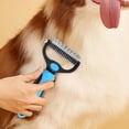 thumbnail image 3 of Dog Deshedding Brush Undercoat Rake for Dogs & Cats, Extra-Wide Dog Grooming Brush & Deshedder Comb for Long Hair Practical, 3 of 5