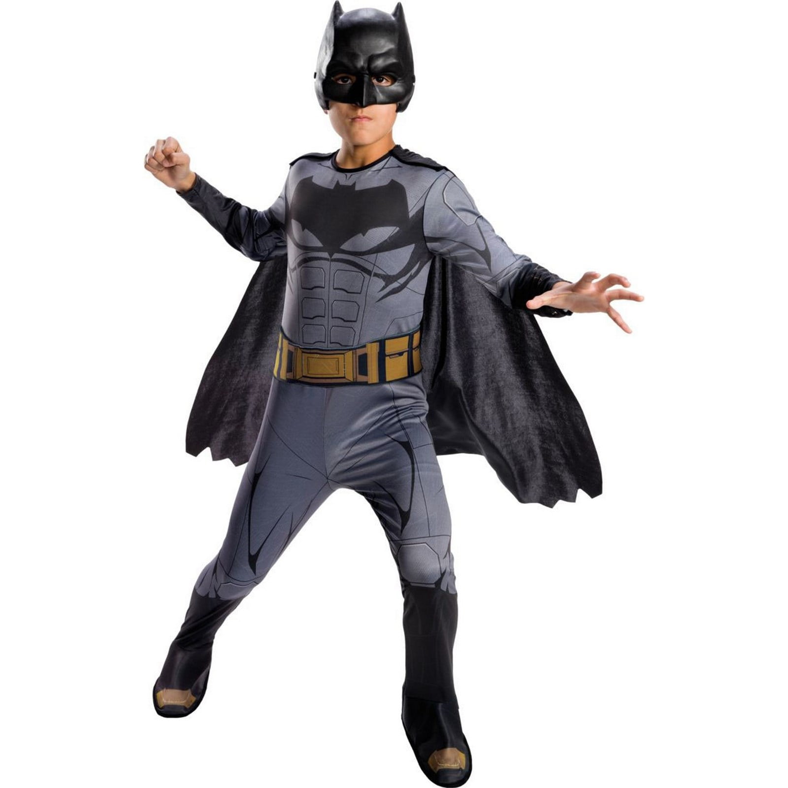 Boys Deluxe Batman Muscle Kids Superhero Fancy Dress Halloween Costume Ages 3-8 