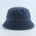 thumbnail image 6 of CoCopeaunts Denim Bucket Hat for Women Street Travel Work Wild Wear Men Fisherman Hats Lightweight Collapsible Cotton Basin Hat, 6 of 8