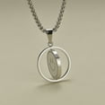 thumbnail image 2 of Conjunto de joyas con cara sonriente, collar con cara sonriente bañado en blanco Melos, 2 of 5