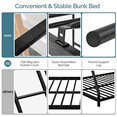 thumbnail image 6 of Ktaxon Loft Bed Twin Size with Flat Rungs for Adults, Kids and Young Teens, No Box Spring Required,Heavy Duty Metal Slat Support,Black, 6 of 8