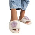 thumbnail image 3 of Vedolay Fuzzy Slippers Women Ladies Fuzzy Slippers Indoor Outdoor Slippers for Women Men Beige,41, 3 of 5