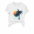 thumbnail image 4 of Tittly T Shirts for Women Graphic Tees Women's Loose Printed Short Sleeved Shirt Summer Casual Cotton Short Sleeved Shirt Tshirts Shirts Spring Tops for Women White 3XL, 4 of 6