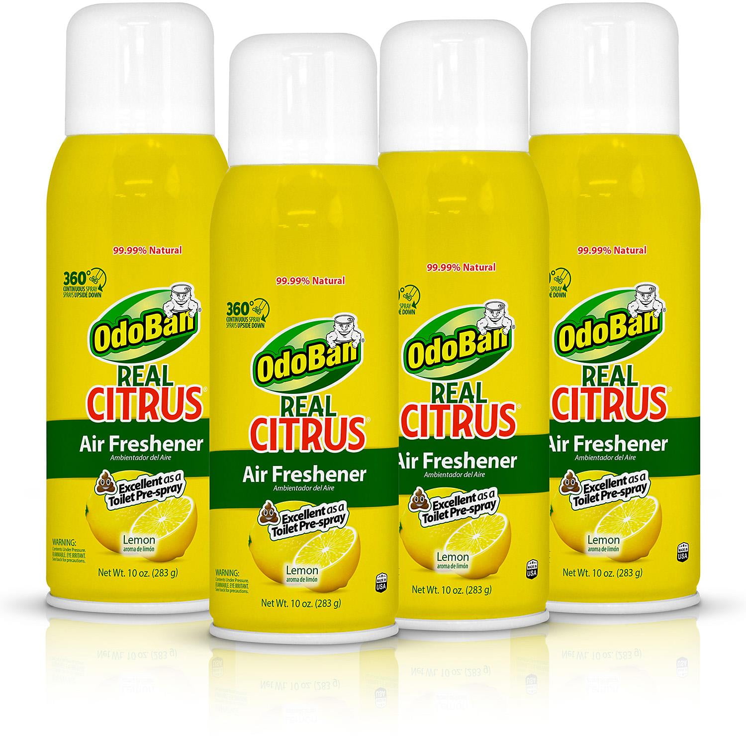 OdoBan Real Citrus Air Freshener, Lemon Scent (10 oz., 4 pk.) Walmart