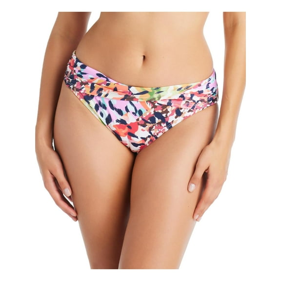 Bleu by Rod Beattie Women's Animal Sarong-Waist Swim Bottom Swimsuit (6, Multi)