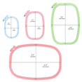 thumbnail image 2 of Advancent 4 Uds. De aros de punto de cruz con agujas, tijeras, aros de bordado cuadrados de diferentes tamaños, juego de herramientas de punto Artesanía, 2 of 6