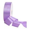 thumbnail image 1 of Cinta de tela de color liso, ancha y elegante, de satén, de 100 yardas, para ramos florales. Violeta, 1 of 9