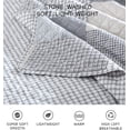 thumbnail image 3 of Chezmoi Collection Anderson 3-Piece Printed Gray White Plaid Checkered Patchwork Quilt Set, King, 3 of 5