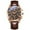 Coffee, variant on Mens Watches Luxury Chronograph Moon Phase Waterproof Luminous Brown Leather Strap Date Rose Gold Classic Watch for Men