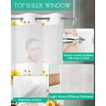 thumbnail image 4 of No Hook Shower Curtains with Snap in Liner, Spring Bee Wreath Waterproof Fabric Shower Curtain, Rustic Watercolor Flowers Double Layers & See-Through Top Window Bathroom Curtains 60''x72'', 4 of 6
