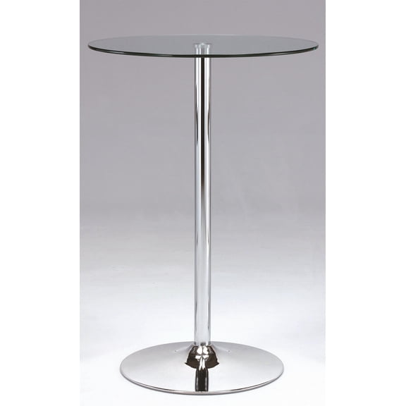 28" Round Clear Glass Bar Table