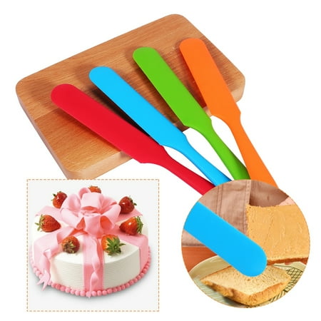 Kitchen Cake Cream Butter Spatula Mixing Batter Scraper Brush Handle Silicone Baking Cook Tool,