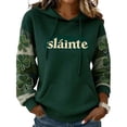 thumbnail image 2 of Womens Hoodie St. Patrick's Day Shamrock Print Hoodies Trendy Long Sleeve Pullover Sweatshirts, 2 of 3