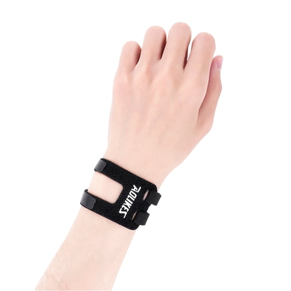 Wrist Support Brace for Wrist Pain Relief Tendonitis Sprain Workout Weightlifting for Men and Women Adjustable Black Sports Wrist Strap