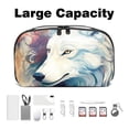 thumbnail image 3 of Wolf Hard Drive Bags, Charger Case, Leather Cord Organizer, Charger Cable Organizer - Oxford Cloth Waterproof Electronics Storage Bag, 3 of 6