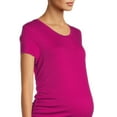 thumbnail image 5 of Time And Tru Women's Solid Maternity Dress with Ruched Sides, 5 of 6