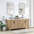 thumbnail image 4 of Javier 72" Bath Vanity in Spruce Antique Brown with White Grain Stone and Mirror, 4 of 20