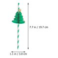 thumbnail image 4 of 50Pcs Creative Drinking Straws Christmas Tree Honeycomb Straws Party Favors, 4 of 8