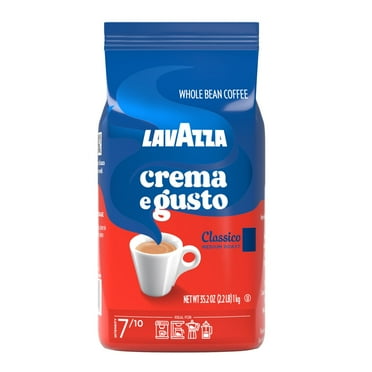Lavazza Crema e Gusto Whole Bean Coffee, Medium Roast, Arabica and Robusta Blend, 2.2 lb Bag