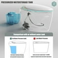 thumbnail image 6 of Yulika Elongated one-piece Smart Toilet with Bidet And Soft Closing Seat, Auto Dual Flush, UV-LED Sterilization, Heated Seat, Warm Water and Dry,Remote control, 6 of 15