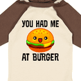 thumbnail image 4 of Inktastic You Had Me at Burger Boys or Girls Long Sleeve Baby Bodysuit, 4 of 5