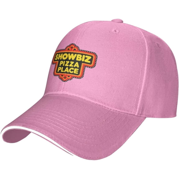 Unique Print with Showbiz Pizza Place Logo Adjustable Baseball Cap Hip Hop Mens & Women's Black
