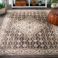 thumbnail image 3 of SAFAVIEH Sunrise Eliza Floral Reversible Indoor/Outdoor Area Rug, Grey/Beige Black, 4' x 5'7", 3 of 9
