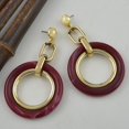 thumbnail image 3 of Pendientes colgantes de aro doble vintage para mujer, pendientes colgantes, joyas, de cumpleaños marrón Fernando Double Circle Drop Earrings, 3 of 5